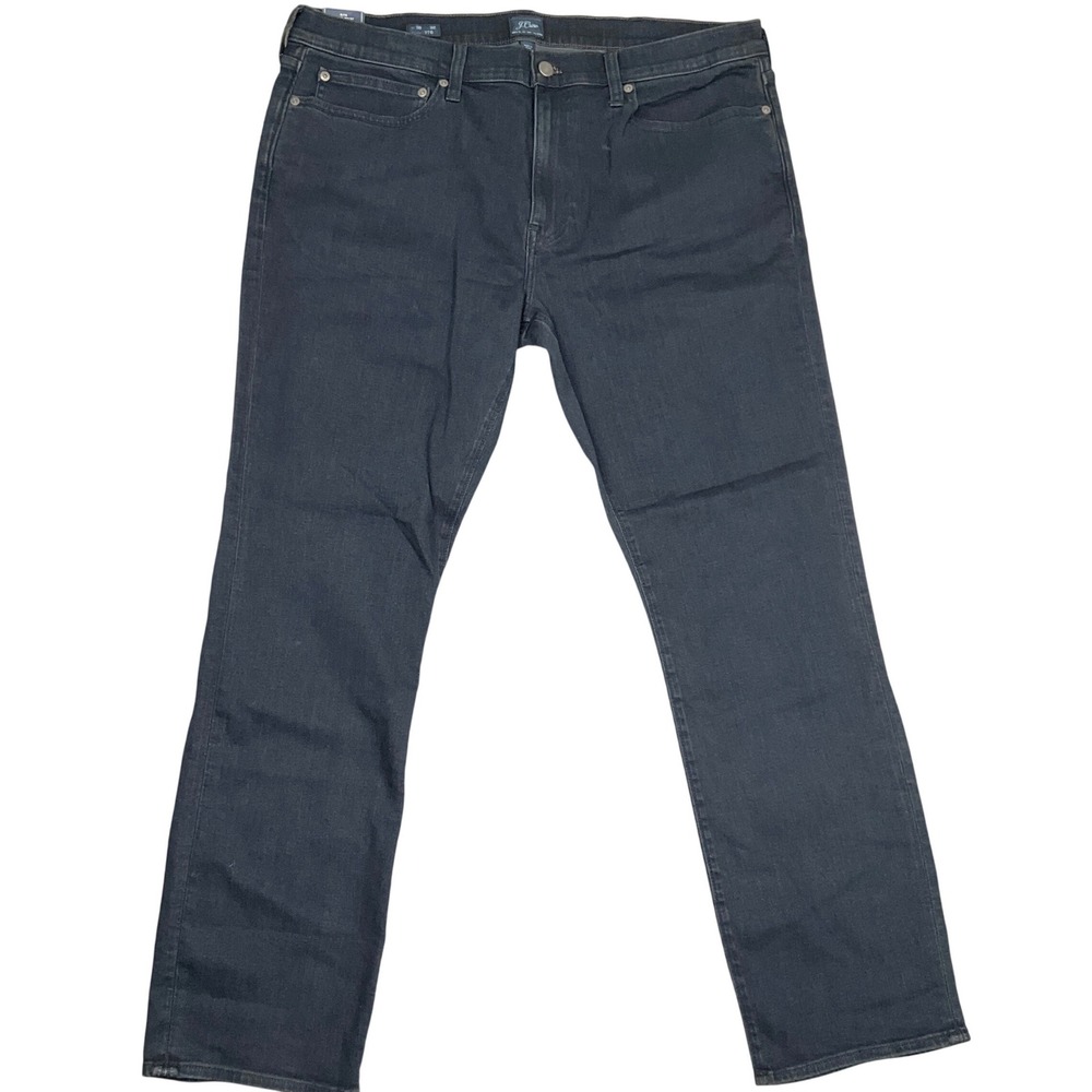 J Crew 770 Jeans Mens 40W 32L Dark Indigo Straight Fit Stretch K9613 DLW Casual